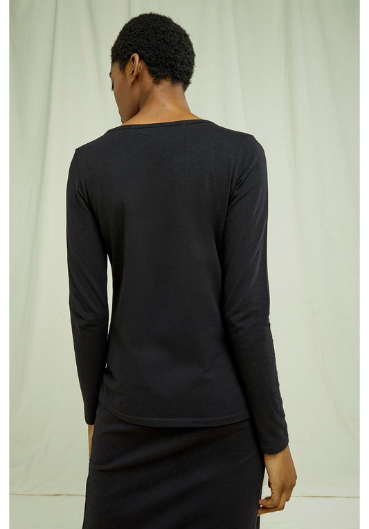Fallon Pitkähihainen paita - Reilun kaupan luomupuuvillaa - Musta - People Tree