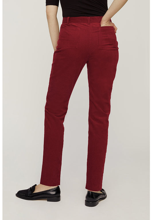 Jemima punaiset samettihousut luomupuuvillaa People Tree