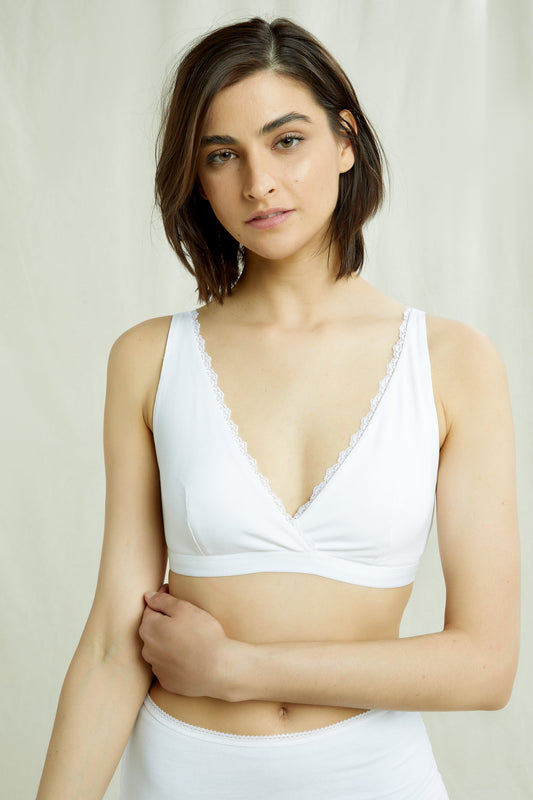 Pitsi Rintaliivit - Reilun kaupan luomupuuvillaa - Valkoinen - People Tree