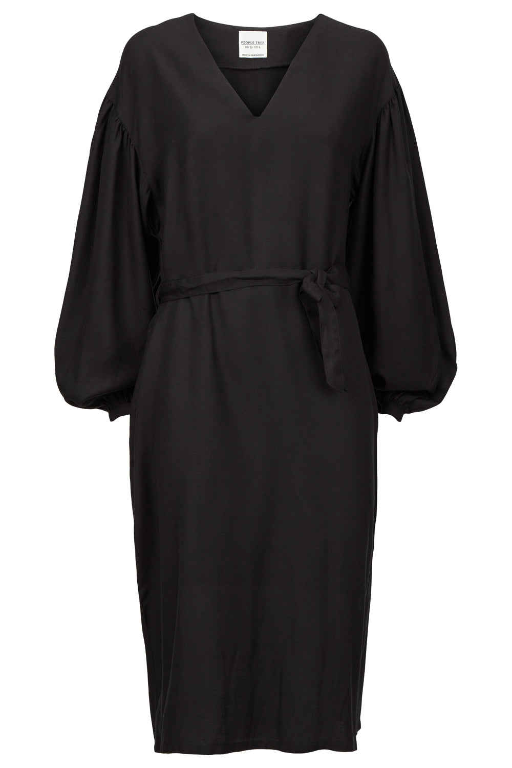 Ripley Musta Puhvihihainen Mekko - 100% Tencel™ Lyocell - People Tree - Ekologinen mekko