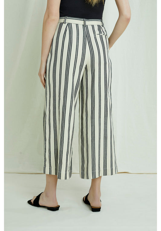 Shauna leveälahkeiset korkeavyötäröiset lyhyet kesähousut - 100% Käsinkudottua Luomupuuvillaa - People Tree - Eettinen ja ekologinen valmistus - Culottes