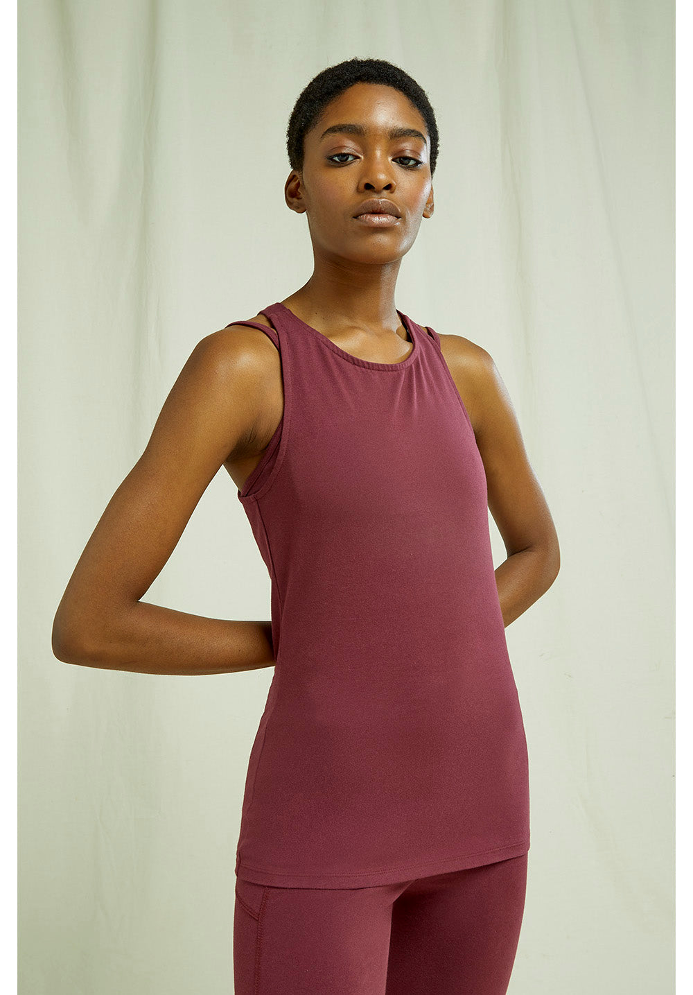 Jooga Toppi - Luomupuuvillaa - Burgundi - People Tree