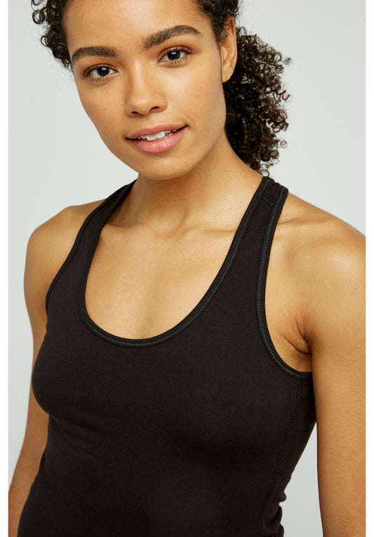 Jooga toppi luomupuuvilla musta People Tree