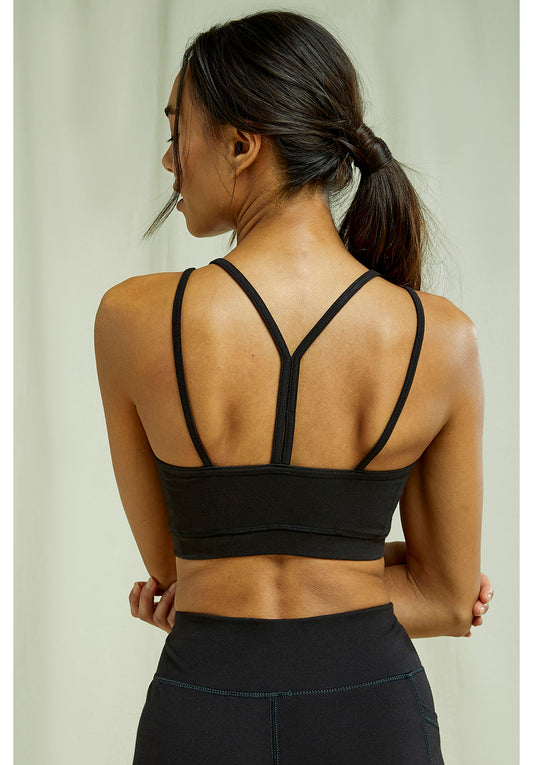 Jooga Y-toppi - Lyhyt - Reilun kaupan luomupuuvillaa - Musta - People Tree