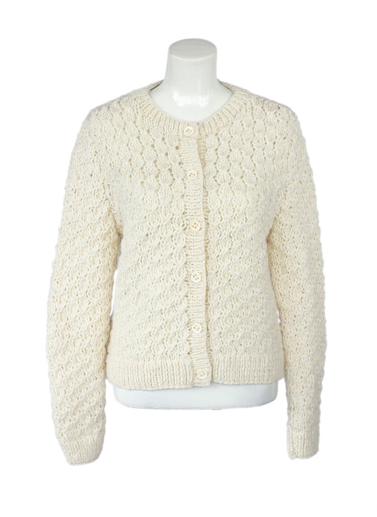 Käsinneulottu villatakki Anna - 100% villaa - FAIR.FI