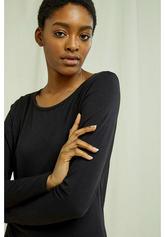Fallon Pitkähihainen paita - Reilun kaupan luomupuuvillaa - Musta - People Tree