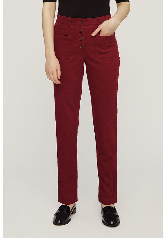 Jemima punaiset samettihousut luomupuuvillaa People Tree