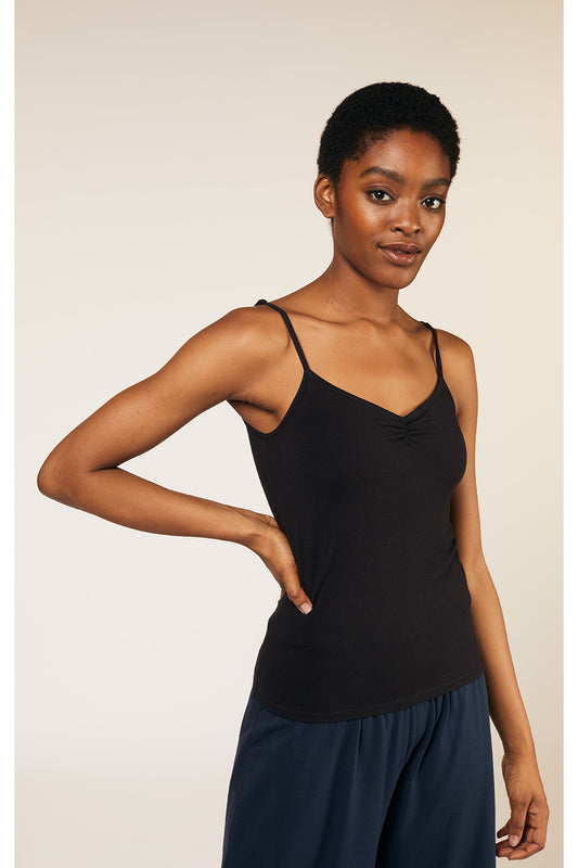 Jemma Camisole Toppi - Musta - Reilun kaupan luomupuuvillaa - People Tree - Eettinen ja ekologinen vaate