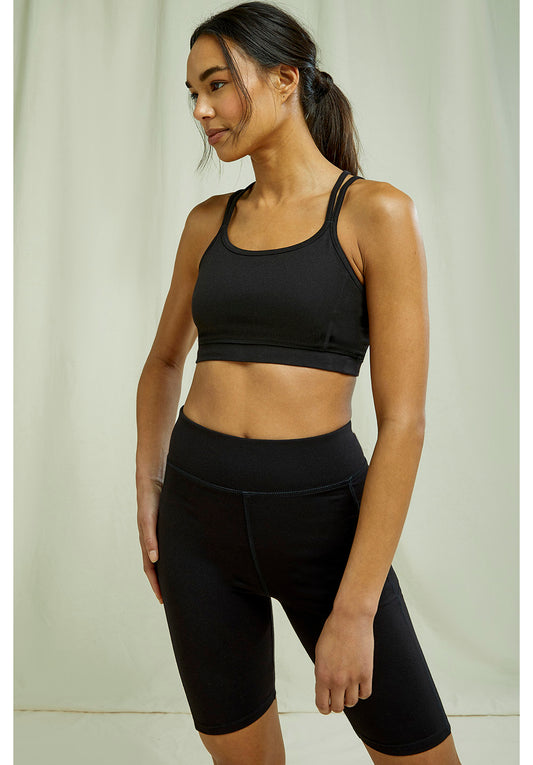 Jooga Y-toppi - Lyhyt - Reilun kaupan luomupuuvillaa - Musta - People Tree